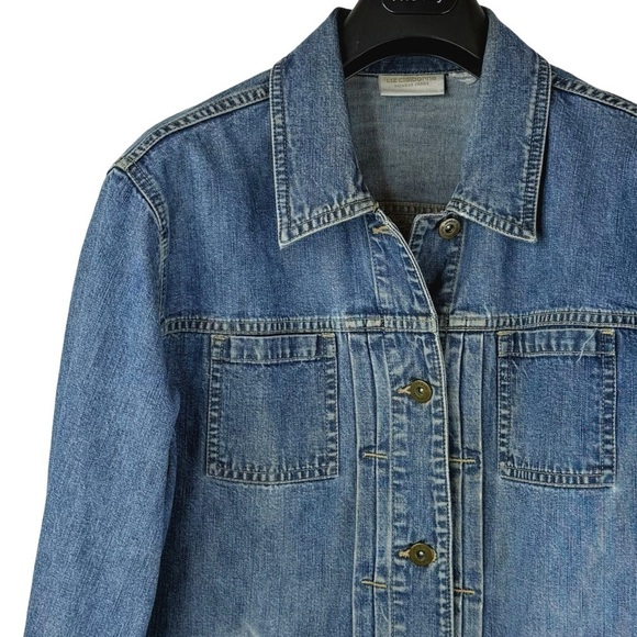 Liz Claiborne Jackets & Blazers - VINTAGE LIZ CLAIBORNE 80's/90's Womens Chic Light Denim Jacket w 4 Pockets M